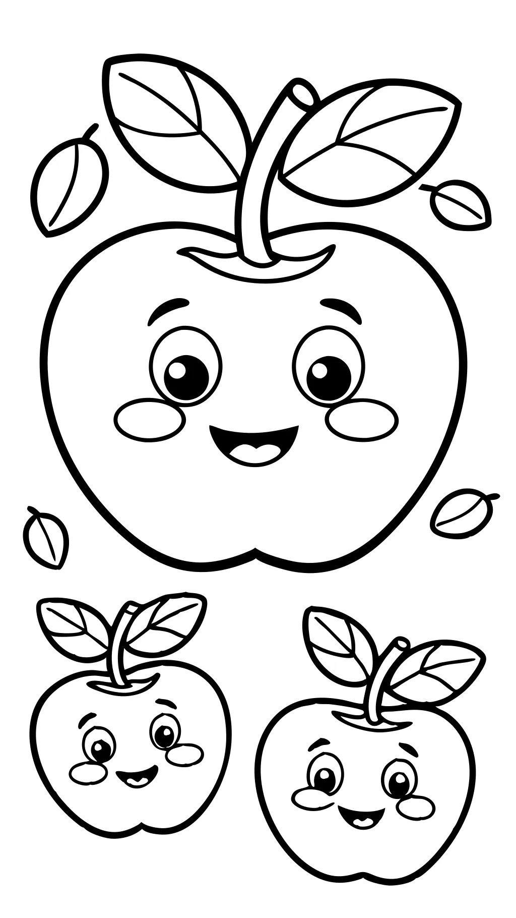 free printable apple coloring pages